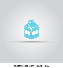 Milk carton packages isolated vector icon, milk box icon, milk pack symbol