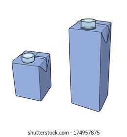 Milk carton with screw cap vector
