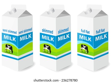 Milk Carton With Screw Cap - Vector Illustration