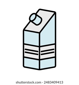 Milk carton set icon. Beverage packaging, dairy product, carton box, drink container, liquid storage, grocery item, fresh milk, breakfast ingredient, calcium source, food packaging, dairy industry.
