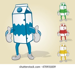 Milk Carton With Two Thumbs Up