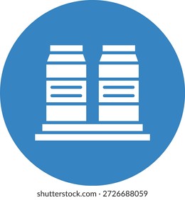 Ilustração do design do ícone do vetor da caixa de leite