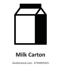 Milk Carton Vector Icon which can easily modify or edit

