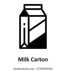 Milk Carton Vector Icon which can easily modify or edit


