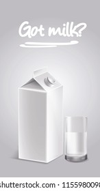 Milk carton vector illustration