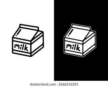 milk carton vector logo icon