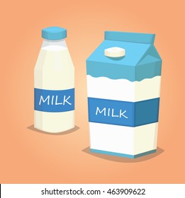 Milk Cartoon Vector Illustration