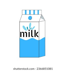 milk cartoon vector isolated on White background