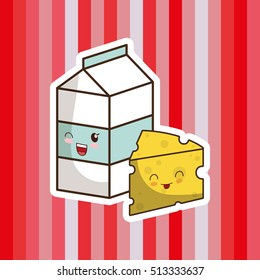 milk cheese cartoon