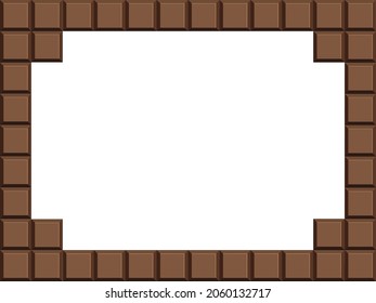 Milk chocolate bar flat background eps10