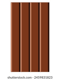 Milk chocolate bar isolated on white background
