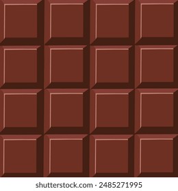 Milk chocolate bar, seamless pattern