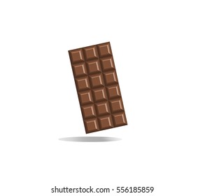 Milk chocolate bar. Sweet vector illustration. Good for posters, package or your piece of design.  