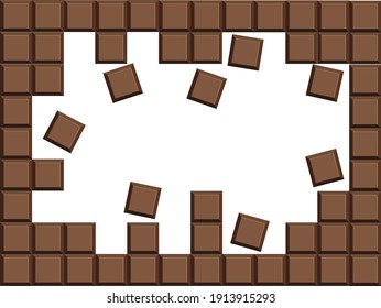 Milk chocolate bar vector background eps10