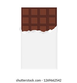 Milk Chocolate Bar Vector Illustration Isolated Stock Vector (Royalty ...