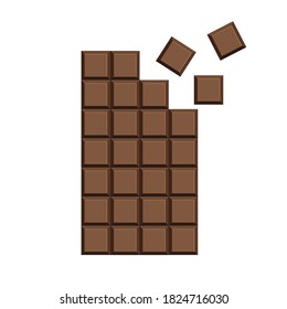 Milk chocolate bar vector sign