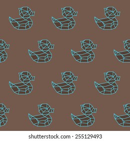 Milk chocolate blue duck pattern