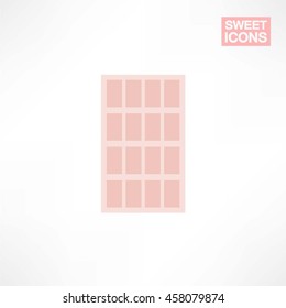 Milk chocolate candy icon