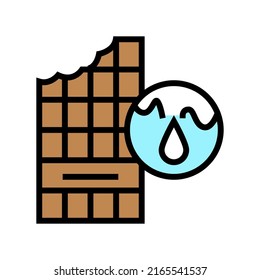milk chocolate color icon vector. milk chocolate sign. isolated symbol illustration
