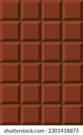 Milk Chocolate delicious bar, realistic seamless pattern background