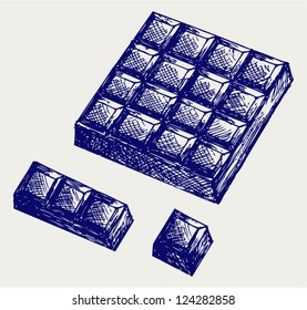 Milk chocolate. Doodle style
