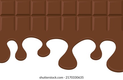 Milchschokolade tropft Hintergrund, Vektorgrafik