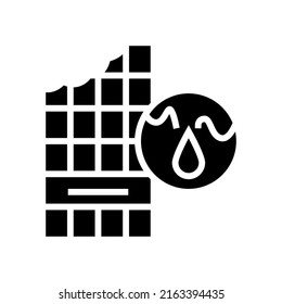 milk chocolate glyph icon vector. milk chocolate sign. isolated contour symbol black illustration
