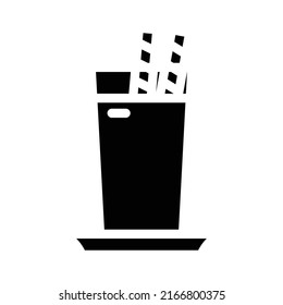 milk chocolate glyph icon vector. milk chocolate sign. isolated contour symbol black illustration