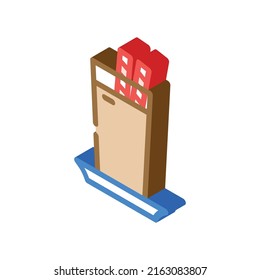 milk chocolate isometric icon vector. milk chocolate sign. isolated symbol illustration
