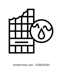milk chocolate line icon vector. milk chocolate sign. isolated contour symbol black illustration