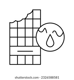 milk chocolate line icon vector. milk chocolate sign. isolated contour symbol black illustration