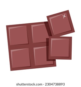 Milk chocolate pieces together and separately