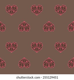 Milk chocolate pink heart pattern