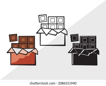 Ilustración de vectores imprimibles de chocolate de leche