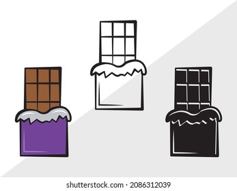 Milk Chocolate Printable Vector Illustration