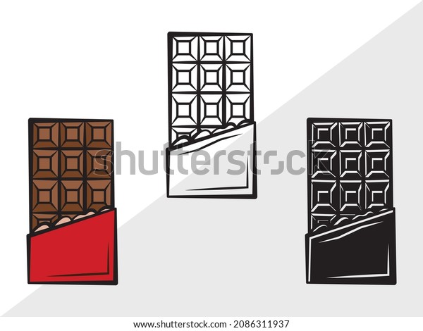 Milk Chocolate Printable Vector Illustration Stock Vector (Royalty Free ...