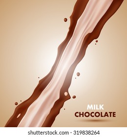 Milk and chocolate splash illustration