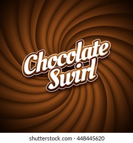 Milk chocolate swirl background, vector illustration graphic