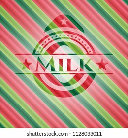 Milk christmas badge.