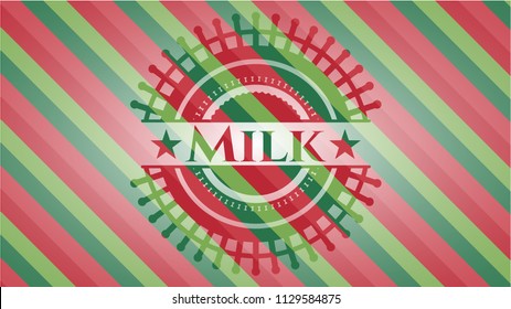Milk christmas badge.