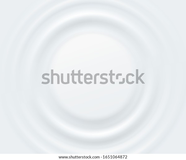 Milk circle\
ripple, splash water waves from drop top view on white background.\
Vector cosmetic cream, shampoo, milk product or yogurt swirl round\
texture surface\
template.\

