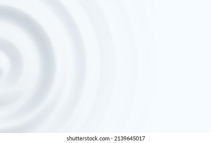 Milk circle ripples, texture concept for cosmetic product such as cream, lotion, gel. Effect Water ripples view from top. Vector illustration of a surface that resonates from impact.