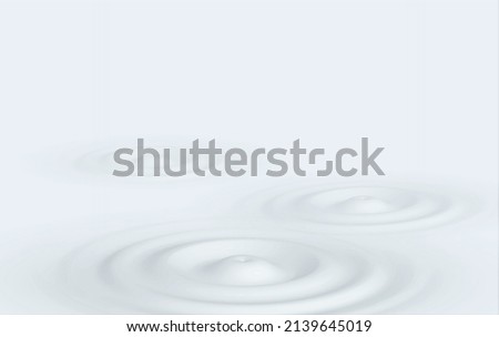 Milk circle ripples, texture concept for cosmetic product such as cream, lotion, gel. Circular wave in perspective. Vector illustration of a surface that resonates from impact.