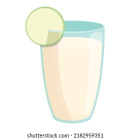 Milk cocktail icon cartoon vector. Dish food. Vegetable bean