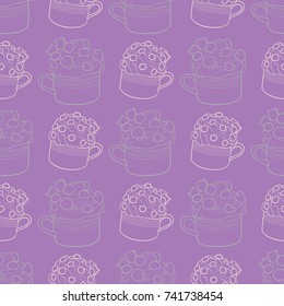 Milk cocktail, pattern, vector illustration 