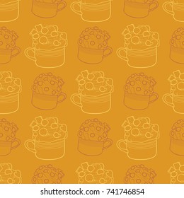 Milk cocktail, pattern, vector illustration 