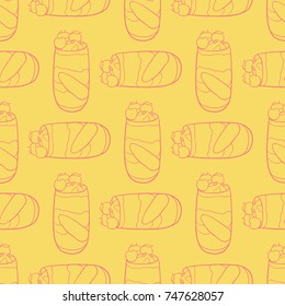 Milk cocktail, pattern, vector illustration 