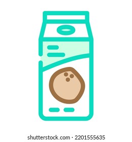 milk coconut tropical color icon vector. milk coconut tropical sign. isolated symbol illustration