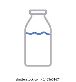 milk color line vector icon
