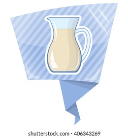Milk colorful vector icon